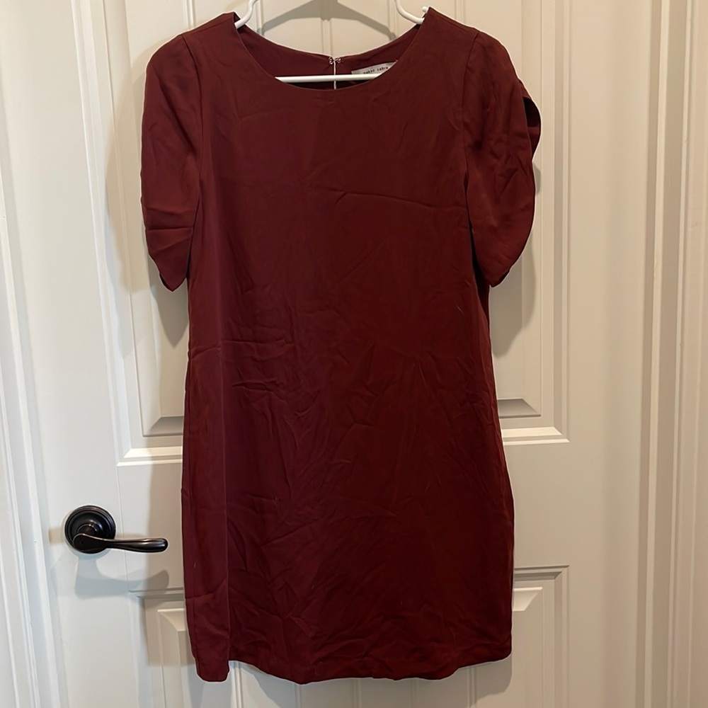Maroon Shift Dress